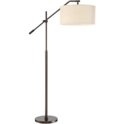 Possini Euro Design Modern Floor Lamp With USB Port 62 1/2" Tall Oil Rubbed Bronze Boom Arm Brown Drum Shade For Living Room House 17 Possini Euro Design Modern Floor Lamp With USB Port 62 1/2" Tall Oil Rubbed Bronze Boom Arm Brown Drum Shade For Living Room House -Possini Euro Design GUEST 78432aff 9c47 44de 9bfd a851e591329c