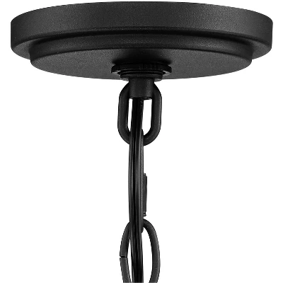 Possini Euro Design Jericho Modern Outdoor Hanging Light Textured Black 24 1/4" Clear Glass Panel For Post Exterior Barn Deck House Porch Yard Patio 6 Possini Euro Design Jericho Modern Outdoor Hanging Light Textured Black 24 1/4" Clear Glass Panel For Post Exterior Barn Deck House Porch Yard Patio - Image 4