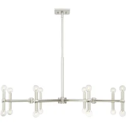 Possini Euro Design Marya Brushed Nickel Chandelier 37 3/4" Wide Modern 16-Light Fixture For Dining Room House Foyer Kitchen Island Entryway Bedroom -Possini Euro Design GUEST 83d8604e 47bc 4d42 b632 39f477bdbd94
