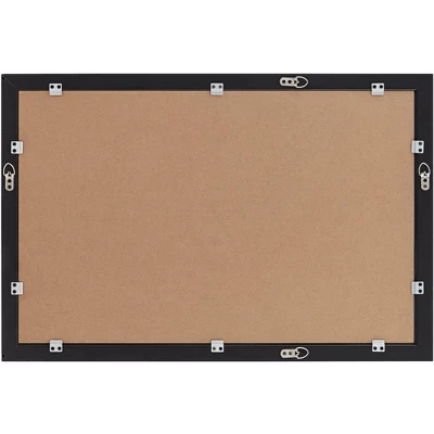 Possini Euro Design Metzeo Rectangular Vanity Decorative Wall Mirror Modern Beveled Edge Matte Black Metal Frame 22" Wide Bathroom 10 Possini Euro Design Metzeo Rectangular Vanity Decorative Wall Mirror Modern Beveled Edge Matte Black Metal Frame 22" Wide Bathroom - Image 8