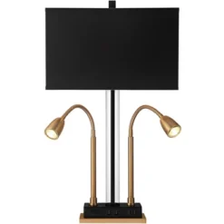 Possini Euro Design Griffin Modern Gooseneck Desk Lamp 31" Tall Gold With USB Charging Port Black Metal Rectangular Shade For Bedroom Living Room Kids 16 Possini Euro Design Griffin Modern Gooseneck Desk Lamp 31" Tall Gold With USB Charging Port Black Metal Rectangular Shade For Bedroom Living Room Kids -Possini Euro Design GUEST 8961ed33 5970 4a22 a9a6 17f870e7a3a0