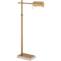 Possini Euro Design Traditional Pharmacy Floor Lamp 60" Tall Warm Gold Adjustable Swivel Head For Living Room Reading House Bedroom -Possini Euro Design GUEST 8f0b121d 6f18 48e9 afe5 73263fef8702