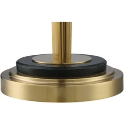 Possini Euro Design Palisade Modern Floor Lamp 64" Tall Satin Brass Metal Trimmed Fabric Tapered Drum Shade For Living Room Bedroom Office House Home -Possini Euro Design GUEST 90613203 295a 44c6 9cdf 6a57fc9f95c5