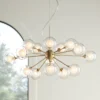 Possini Euro Design Spheres Antique Brass Chandelier 30" Wide Mid Century Modern Sputnik Glass Shade 15-Light Fixture For Dining Room Kitchen Island -Possini Euro Design GUEST 91fa339c 4a13 40f7 bd85 086206825228