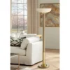 Possini Euro Design Modern Torchiere Floor Lamp 70" Tall Warm Antique Gold Metal Glass Shade For Living Room Reading Bedroom Office Uplight 1 Possini Euro Design Modern Torchiere Floor Lamp 70" Tall Warm Antique Gold Metal Glass Shade For Living Room Reading Bedroom Office Uplight -Possini Euro Design GUEST 92d68c3f 69c1 48d0 a18b 9d05b54932d6