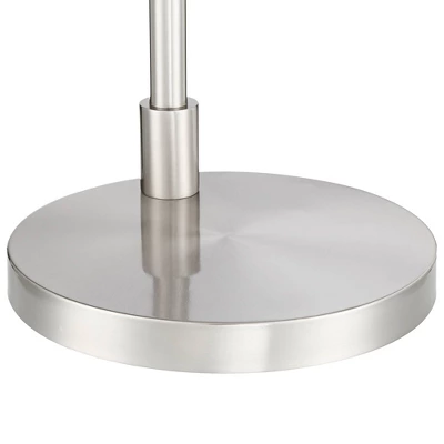 Possini Euro Design Vogue Modern Floor Lamp With Tray Table 60" Tall Brushed Nickel USB Charging Port Organza Outer White Inner Shade For Living Room 8 Possini Euro Design Vogue Modern Floor Lamp With Tray Table 60" Tall Brushed Nickel USB Charging Port Organza Outer White Inner Shade For Living Room - Image 6