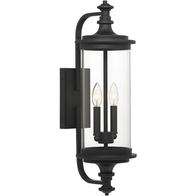Possini Euro Design Medici Modern Outdoor Wall Light Fixture Black Metal 24 1/2" Clear Glass For Post Exterior Barn Deck House Porch Yard Patio Home 6 Possini Euro Design Medici Modern Outdoor Wall Light Fixture Black Metal 24 1/2" Clear Glass For Post Exterior Barn Deck House Porch Yard Patio Home - Image 4