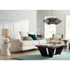 Possini Euro Design Planet Black Large Pendant Light 31 1/2" Wide Mid Century Modern White Glass For Dining Room House Foyer Kitchen Island Entryway -Possini Euro Design GUEST 9fd5eeff 26e7 48a5 a661 fad7fda6cf28