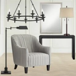 Possini Euro Design Rustic Farmhouse Table Lamp 33" Tall Dark Bronze Metal Off White Burlap Fabric Drum Shade For Bedroom Living Room House Bedside 15 Possini Euro Design Rustic Farmhouse Table Lamp 33" Tall Dark Bronze Metal Off White Burlap Fabric Drum Shade For Bedroom Living Room House Bedside -Possini Euro Design GUEST a11469be e4fd 474e ab97 94e872192975