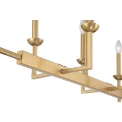 Possini Euro Design Kime Gold Linear Pendant Chandelier 50" Wide Modern 8-Light Fixture For Dining Room House Foyer Kitchen Island Entryway Bedroom -Possini Euro Design GUEST a21e332e 6462 4fc2 96e1 8135f9c17571