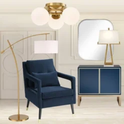 Possini Euro Design Modern Ceiling Light Flush Mount Fixture Brass 18" Wide 3-Light Frosted White Glass Globes Bedroom Living Room -Possini Euro Design GUEST aa389a92 21af 48b5 88e9 d8ac68205da5