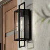 Possini Euro Design Jericho Modern Outdoor Wall Light Fixture Textured Black Metal 19" Clear Glass Panel For Post Exterior Barn Deck House Porch Yard -Possini Euro Design GUEST ababa9ae d9d2 4d6f 89c1 e994e820c955