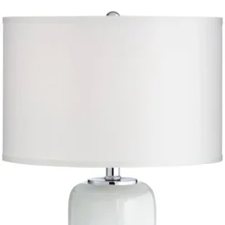Possini Euro Design Modern Table Lamp With USB Charging Port And Nightlight LED 25" High Blue Art Glass White Shade For Bedroom Desk (Color May Vary) 12 Possini Euro Design Modern Table Lamp With USB Charging Port And Nightlight LED 25" High Blue Art Glass White Shade For Bedroom Desk (Color May Vary) -Possini Euro Design GUEST abb5061a 370a 41ff 8cef 7b6df6160770
