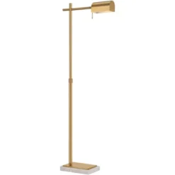 Possini Euro Design Traditional Pharmacy Floor Lamp 60" Tall Warm Gold Adjustable Swivel Head For Living Room Reading House Bedroom -Possini Euro Design GUEST ac8de7cf 9a55 4b9d 931c 169eef4fa6af