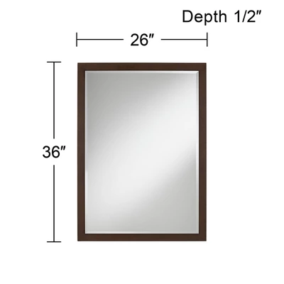 Possini Euro Design Metzeo Rectangular Vanity Wall Mirror Vintage Beveled Edge Oil Rubbed Bronze Metal Frame 26" Wide For Bathroom Bedroom Living Room 6 Possini Euro Design Metzeo Rectangular Vanity Wall Mirror Vintage Beveled Edge Oil Rubbed Bronze Metal Frame 26" Wide For Bathroom Bedroom Living Room - Image 4