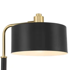 Possini Euro Design Myles Modern Mid Century Desk Lamp 24" High Black Gold With Dual USB Charging Ports Metal Drum Shade For Bedroom Living Room Home 15 Possini Euro Design Myles Modern Mid Century Desk Lamp 24" High Black Gold With Dual USB Charging Ports Metal Drum Shade For Bedroom Living Room Home -Possini Euro Design GUEST ae7581db 32e6 4c05 afa5 ffff0fe50d05