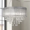 Possini Euro Design Jolie Chrome Chandelier Lighting 20" Wide Modern Crystal Silver Fabric Shade 7-Light Fixture For Dining Room House Kitchen Island -Possini Euro Design GUEST af406877 539b 4646 bee5 152cacf73903