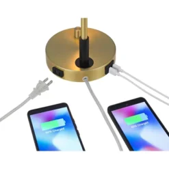 Possini Euro Design Possini Euro Kinzie Desk Lamp With Power Outlet And USB Ports Warm Gold -Possini Euro Design GUEST af6f02d7 6a86 4d2c aec1 7e63309b7310