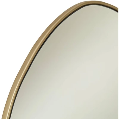 Possini Euro Design Rorschach Uneven Round Vanity Wall Mirror Modern Champagne Frame 30" Wide For Bathroom Bedroom Living Room Office Entryway House 4 Possini Euro Design Rorschach Uneven Round Vanity Wall Mirror Modern Champagne Frame 30" Wide For Bathroom Bedroom Living Room Office Entryway House - Image 2