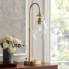 Possini Euro Design Possini Euro Vaile Desk Lamp With Dual USB Ports Warm Gold With Glass Shade -Possini Euro Design GUEST b0b917ba 3922 4030 bccb 9df10ba72807