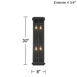 Possini Euro Design Modern Industrial Outdoor Wall Light Fixture Cool Black Windowpane Frame 30" For Post Exterior Barn Deck House 15 Possini Euro Design Modern Industrial Outdoor Wall Light Fixture Cool Black Windowpane Frame 30" For Post Exterior Barn Deck House -Possini Euro Design GUEST b4f4601c dee6 4614 94b8 4671303354dc