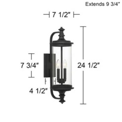 Possini Euro Design Medici Modern Outdoor Wall Light Fixture Black Metal 24 1/2" Clear Glass For Post Exterior Barn Deck House Porch Yard Patio Home 15 Possini Euro Design Medici Modern Outdoor Wall Light Fixture Black Metal 24 1/2" Clear Glass For Post Exterior Barn Deck House Porch Yard Patio Home -Possini Euro Design GUEST c01dd7ea d103 44e8 aa1f ca0ed14221d2