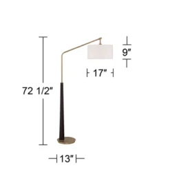 Possini Euro Design Mid Century Modern Arc Floor Lamp 72 1/2" Tall Espresso Warm Gold Metal White Linen Drum Shade For Living Room 16 Possini Euro Design Mid Century Modern Arc Floor Lamp 72 1/2" Tall Espresso Warm Gold Metal White Linen Drum Shade For Living Room -Possini Euro Design GUEST c6d61084 35a5 4e1f b7a8 09223e3614c8