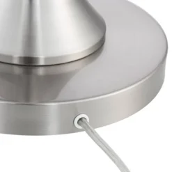 Possini Euro Design Modern Floor Lamp 64" Tall Brushed Nickel Silver Organza White Linen Drum Shade For Living Room Bedroom Office -Possini Euro Design GUEST c6dfbe8e 2b7e 4a29 a926 3521ac4c1fa2