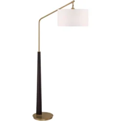 Possini Euro Design Mid Century Modern Arc Floor Lamp 72 1/2" Tall Espresso Warm Gold Metal White Linen Drum Shade For Living Room 15 Possini Euro Design Mid Century Modern Arc Floor Lamp 72 1/2" Tall Espresso Warm Gold Metal White Linen Drum Shade For Living Room -Possini Euro Design GUEST c9119d30 3a10 47e1 812f 5a0366d61c95