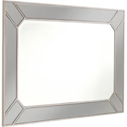 Possini Euro Design Katia Rectangular Vanity Wall Mirror Modern Beveled Edge Dark Champagne Frame 28" Wide For Bathroom Bedroom Living Room Office -Possini Euro Design GUEST ca830d55 c8d4 4b22 beb7 75066758da72