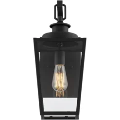 Possini Euro Design Ackerly Modern Outdoor Wall Light Fixture Textured Black 17 1/4" Clear Glass For Post Exterior Barn Deck House Porch Yard Patio -Possini Euro Design GUEST cda56789 5600 45c3 8a4e f45e8e84f71b