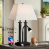 Possini Euro Design Deacon Modern Desk Table Lamp 26" High Black With USB And AC Power Outlet In Base LED Reading Light Oatmeal Shade For Office Desk 1 Possini Euro Design Deacon Modern Desk Table Lamp 26" High Black With USB And AC Power Outlet In Base LED Reading Light Oatmeal Shade For Office Desk -Possini Euro Design GUEST d8638dee 28b7 4b10 bbd7 65985995ba84