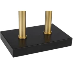 Possini Euro Design Keegan Modern Desk Lamp 24" High Warm Brass With Dual USB Charging Ports LED Adjustable Black Shade For Bedroom Living Room Desk -Possini Euro Design GUEST d98aa9da 233f 4ef2 b89d 51824e38d901