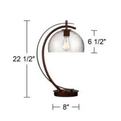 Possini Euro Design Modern Desk Lamps Set Of 2 With USB Port 22 1/2" High Bronze LED Clear Seeded Glass Shade For Bedroom Office 17 Possini Euro Design Modern Desk Lamps Set Of 2 With USB Port 22 1/2" High Bronze LED Clear Seeded Glass Shade For Bedroom Office -Possini Euro Design GUEST dbca2a85 7b54 47b8 9b05 884d0ff9afcd