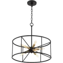 Possini Euro Design La Vista Black Chandelier 20 1/4" Wide Modern Sputnik 9-Light Fixture For Dining Room House Foyer Kitchen Island Entryway Bedroom -Possini Euro Design GUEST de9b4f68 7dc5 4bb7 8e7e 4573ff949dcd