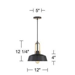 Possini Euro Design Black Warm Brass Mini Pendant Lighting Fixture 12" Wide Farmhouse Rustic For Dining Room House Home Kitchen Island High Ceilings 16 Possini Euro Design Black Warm Brass Mini Pendant Lighting Fixture 12" Wide Farmhouse Rustic For Dining Room House Home Kitchen Island High Ceilings -Possini Euro Design GUEST dfbbf7b4 fa90 4b91 85ef bc93f5813fb2