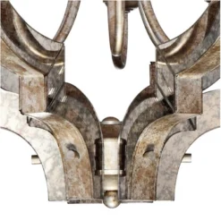 Possini Euro Design Ornament Aged Silver Gold Bronze Chandelier 23 1/4" Wide Industrial 6-Light Fixture For Dining Room Foyer Kitchen Island Entryway -Possini Euro Design GUEST e05eea9c faa8 4fff bc6f 1d3c22ead737