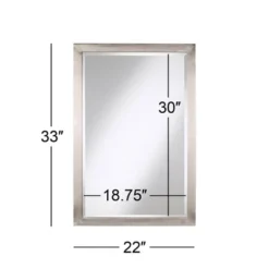 Possini Euro Design Metzeo Rectangular Vanity Wall Mirror Modern Beveled Glass Brushed Nickel Metal Frame 33" Wide For Bathroom Bedroom Home Entryway -Possini Euro Design GUEST e090481d 84e1 4673 b675 b1bae60f485a