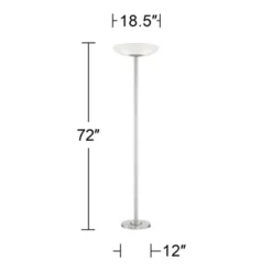 Possini Euro Design Meridian Light Blaster Modern Torchiere Floor Lamp 72" Tall Brushed Nickel LED Frosted Glass Shade For Living Room Bedroom Office 14 Possini Euro Design Meridian Light Blaster Modern Torchiere Floor Lamp 72" Tall Brushed Nickel LED Frosted Glass Shade For Living Room Bedroom Office -Possini Euro Design GUEST e1694616 6618 4ddf a110 547269b9f2f9