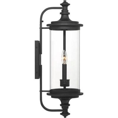 Possini Euro Design Medici Modern Outdoor Wall Light Fixture Black Metal 24 1/2" Clear Glass For Post Exterior Barn Deck House Porch Yard Patio Home 8 Possini Euro Design Medici Modern Outdoor Wall Light Fixture Black Metal 24 1/2" Clear Glass For Post Exterior Barn Deck House Porch Yard Patio Home - Image 6