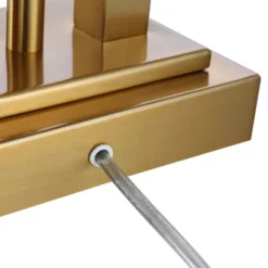 Possini Euro Design Possini Euro Deacon Brass Gooseneck Lamps With USB Port And Outlet Set Of 2 -Possini Euro Design GUEST e24e6b82 39cc 40bb 88f5 24326ff00335