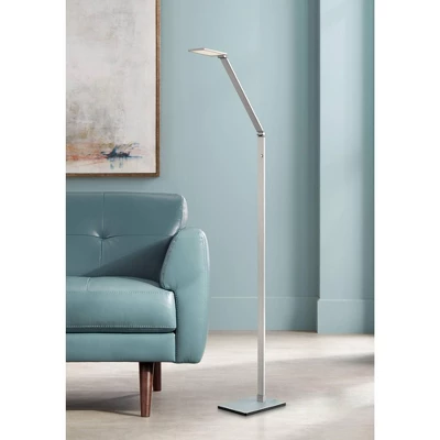 Possini Euro Design Bentley Modern Task Floor Lamp 61" Tall Silver LED Touch On Off Adjustable Head For Living Room Reading Bedroom Office House Home 3 Possini Euro Design Bentley Modern Task Floor Lamp 61" Tall Silver LED Touch On Off Adjustable Head For Living Room Reading Bedroom Office House Home
