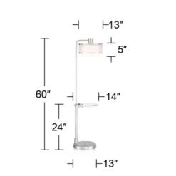 Possini Euro Design Modern Floor Lamps 60" Tall Set Of 2 With Tray Table USB Port Nickel Silver Organza White Linen Shades For Living Room 17 Possini Euro Design Modern Floor Lamps 60" Tall Set Of 2 With Tray Table USB Port Nickel Silver Organza White Linen Shades For Living Room -Possini Euro Design GUEST e61f5abd e583 4a9a 9ede 9fd7040fa229