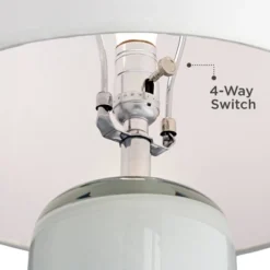 Possini Euro Design Modern Table Lamp With USB Charging Port And Nightlight LED 25" High Blue Art Glass White Shade For Bedroom Desk (Color May Vary) 13 Possini Euro Design Modern Table Lamp With USB Charging Port And Nightlight LED 25" High Blue Art Glass White Shade For Bedroom Desk (Color May Vary) -Possini Euro Design GUEST ecbfc282 7c8f 4e9d a69d a343b3107f18