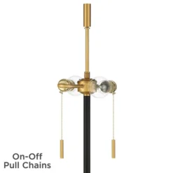 Possini Euro Design Roxie Modern Floor Lamp Standing 65 1/2" Tall Brass Black Metal Sheer Linen Double Drum Shade For Living Room Bedroom Office House -Possini Euro Design GUEST ef458c1f 6b41 4a8c a2b9 bcf8648bb179