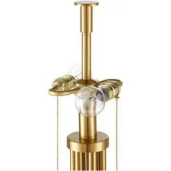 Possini Euro Design Granview Modern Floor Lamp 70 1/2" Tall Brass Metal Sheer Organza Outer Linen Inner Drum Shade For Living Room Bedroom Office Home -Possini Euro Design GUEST f34eab0b 7cdc 40ac b2ba 87e39bcea8b3