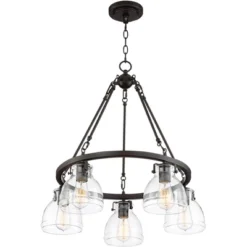 Possini Euro Design Bellis Bronze Wagon Wheel Pendant Chandelier 25" Wide Modern Clear Glass 5-Light Fixture For Dining Room House Kitchen Island Home 15 Possini Euro Design Bellis Bronze Wagon Wheel Pendant Chandelier 25" Wide Modern Clear Glass 5-Light Fixture For Dining Room House Kitchen Island Home -Possini Euro Design GUEST f57f1f0b 5fd6 4d76 8765 b8e25ce9ca30