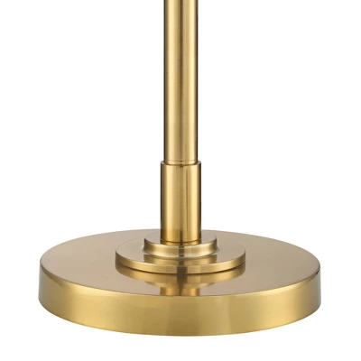 Possini Euro Design Kinsey Modern Torchiere Floor Lamp 72 1/2" Tall Brass Gold Metal Stone Pattern Crystal Glass Shade For Living Room Office House 6 Possini Euro Design Kinsey Modern Torchiere Floor Lamp 72 1/2" Tall Brass Gold Metal Stone Pattern Crystal Glass Shade For Living Room Office House - Image 4