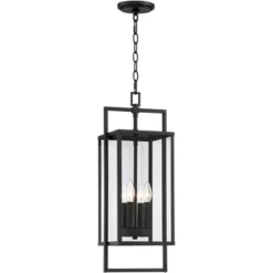 Possini Euro Design Jericho Modern Outdoor Hanging Light Textured Black 24 1/4" Clear Glass Panel For Post Exterior Barn Deck House Porch Yard Patio 13 Possini Euro Design Jericho Modern Outdoor Hanging Light Textured Black 24 1/4" Clear Glass Panel For Post Exterior Barn Deck House Porch Yard Patio -Possini Euro Design GUEST fb766fec dda6 4174 b315 500384a6ee38