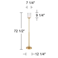 Possini Euro Design Kinsey Modern Torchiere Floor Lamp 72 1/2" Tall Brass Gold Metal Stone Pattern Crystal Glass Shade For Living Room Office House 15 Possini Euro Design Kinsey Modern Torchiere Floor Lamp 72 1/2" Tall Brass Gold Metal Stone Pattern Crystal Glass Shade For Living Room Office House -Possini Euro Design GUEST fda29f9f b935 4a52 bb71 40726af0bb7f